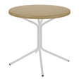 Schaffner PIX Table bistrot rabattable Ø54cm Blanc 90 Marron Pastel 83 