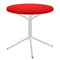 Schaffner PIX Table bistrot rabattable Ø54cm Blanc 90 Rouge 30 