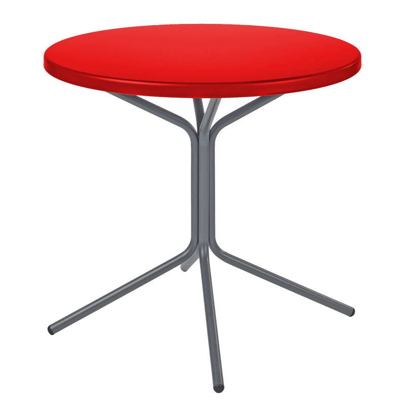 Schaffner PIX Table bistrot rabattable Ø54cm Graphite 73 Rouge 30 