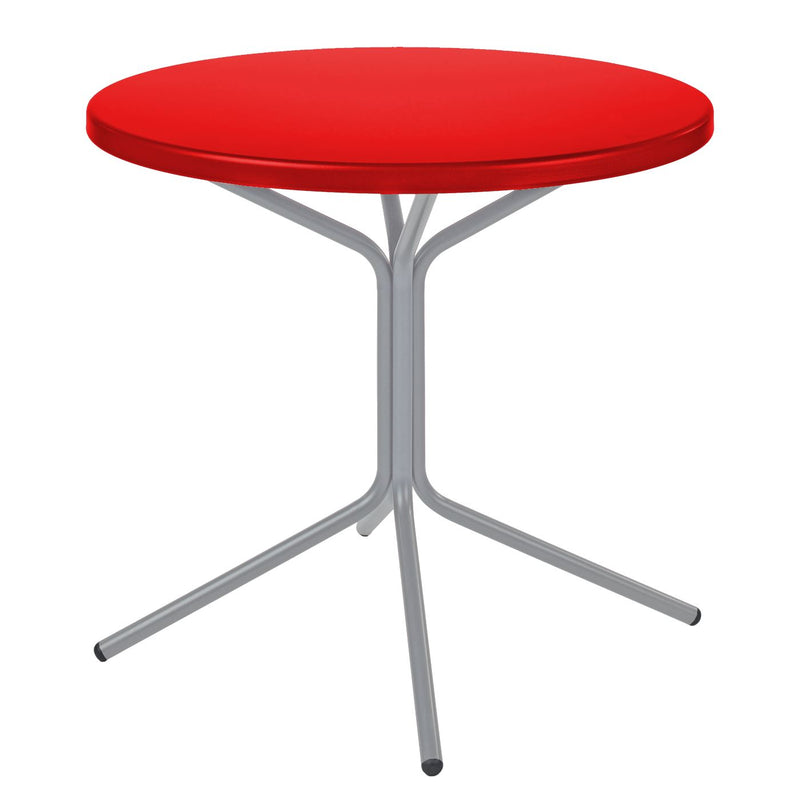 Schaffner PIX Table bistrot rabattable Ø54cm Gris Argent 78 Rouge 30 