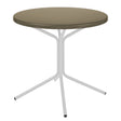 Schaffner PIX Table bistrot rabattable Ø80cm Blanc 90 Champagne 85 