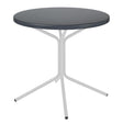Schaffner PIX Table bistrot rabattable Ø80cm Blanc 90 Graphite 73 