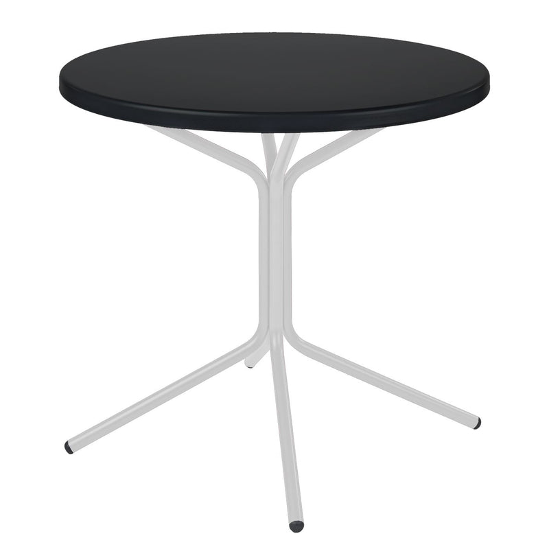 Schaffner PIX Table bistrot rabattable Ø80cm Blanc 90 Noir 91 