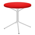 Schaffner PIX Table bistrot rabattable Ø80cm Blanc 90 Rouge 30 