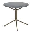 Schaffner PIX Table bistrot rabattable Ø80cm Champagne 85 Gris Argent 78 