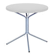 Schaffner PIX Table bistrot rabattable Ø80cm Galvanisé à chaud 02 Blanc 90 