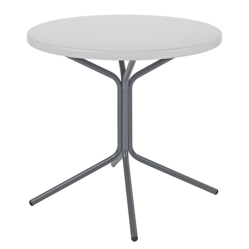 Schaffner PIX Table bistrot rabattable Ø80cm Graphite 73 Blanc 90 