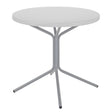Schaffner PIX Table bistrot rabattable Ø80cm Gris Argent 78 Blanc 90 