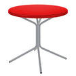 Schaffner PIX Table bistrot rabattable Ø80cm Gris Argent 78 Rouge 30 