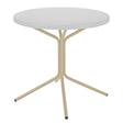 Schaffner PIX Table bistrot rabattable Ø80cm Sable Pastel 15 Blanc 90 