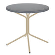 Schaffner PIX Table bistrot rabattable Ø80cm Sable Pastel 15 Gris Argent 78 