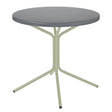 Schaffner PIX Table bistrot rabattable Ø80cm Vert Pastel 64 Gris Argent 78 