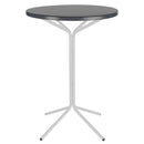 Schaffner PIX Table haute bistrot rabattable Ø60cm Blanc 90 Graphite 73 