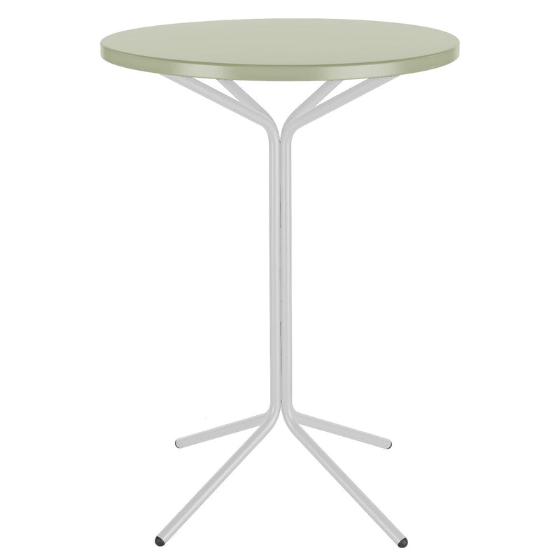 Schaffner PIX Table haute bistrot rabattable Ø60cm Blanc 90 Vert Pastel 64 