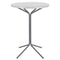 Schaffner PIX Table haute bistrot rabattable Ø60cm Graphite 73 Blanc 90 