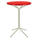 Schaffner PIX Table haute bistrot rabattable Ø60cm Vert Pastel 64 Rouge 30 