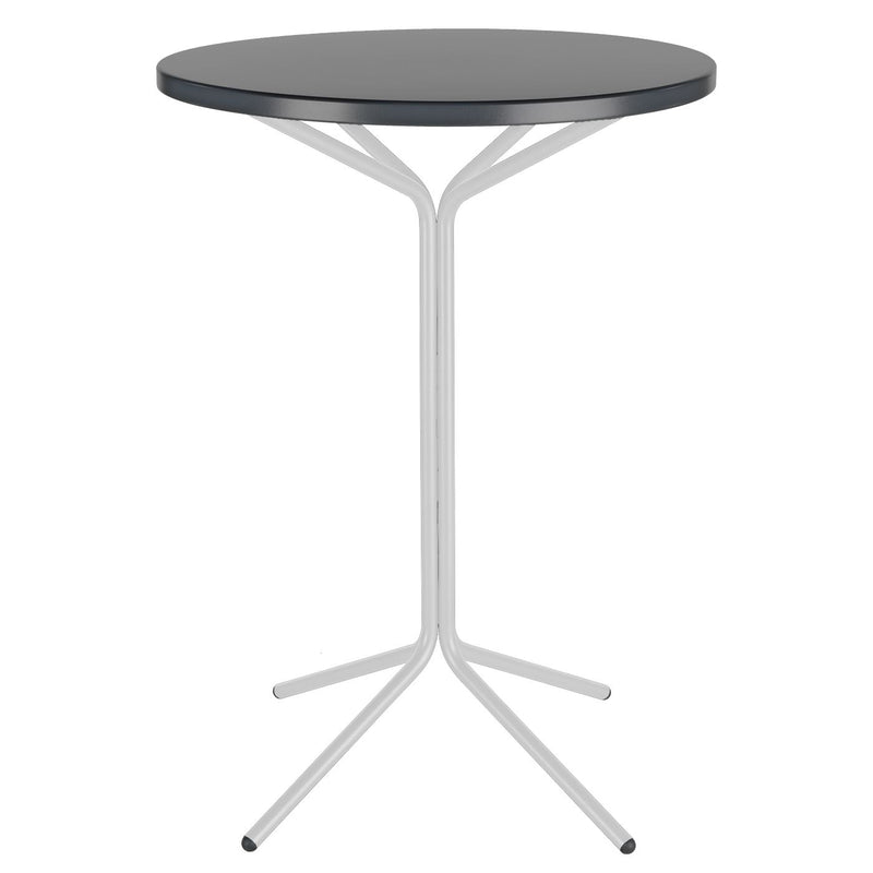 Schaffner PIX Table haute bistrot rabattable Ø80cm Blanc 90 Graphite 73 