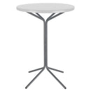Schaffner PIX Table haute bistrot rabattable Ø80cm Graphite 73 Blanc 90 
