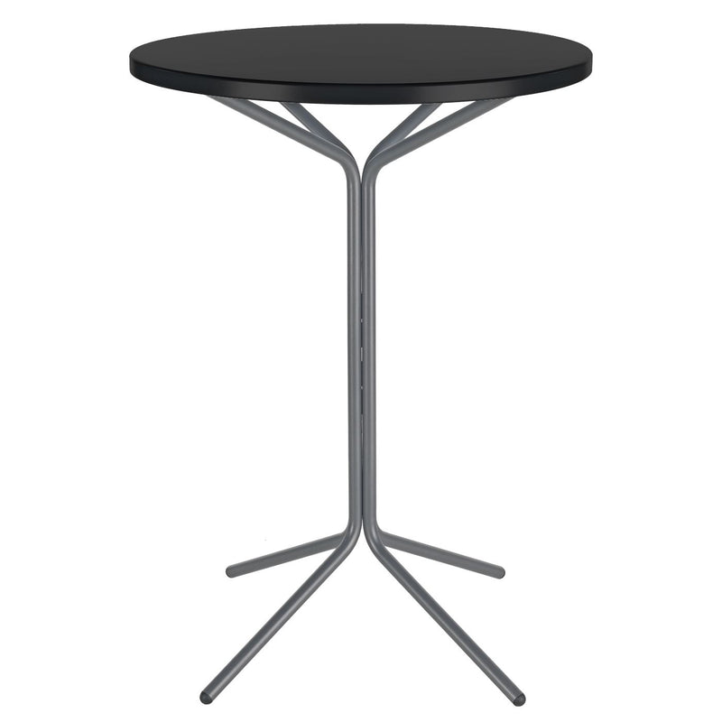 Schaffner PIX Table haute bistrot rabattable Ø80cm Graphite 73 Noir 91 