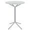Schaffner PIX Table haute bistrot rabattable Ø80cm Gris Argent 78 Blanc 90 