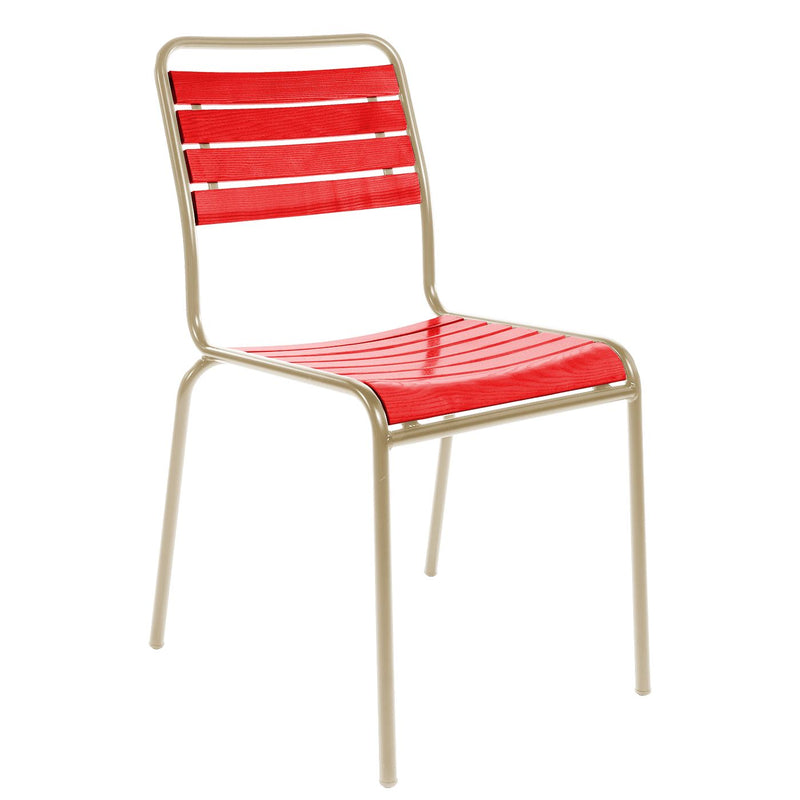 Schaffner Rigi chaise à lattes Marron Pastel 83 Rouge 30 