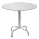 Schaffner Rigi Table d'appoint rabattable Ø60cm Galvanisé à chaud 02 Blanc 90 