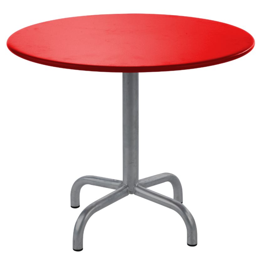 Schaffner Rigi Table d'appoint rabattable Ø60cm Graphite 73 Rouge 30 
