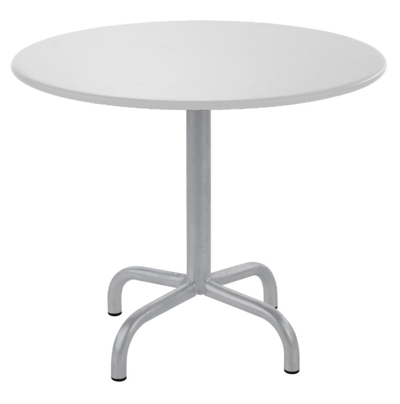 Schaffner Rigi Table d'appoint rabattable Ø60cm Gris Argent 78 Blanc 90 