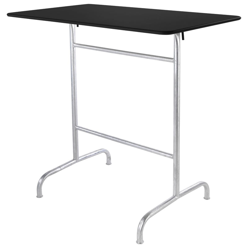 Schaffner Rigi Table haute rabattable 120x70cm Galvanisé à chaud 02 Noir 91 