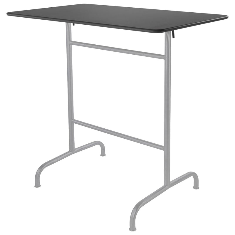 Schaffner Rigi Table haute rabattable 120x70cm Gris Argent 78 Graphite 73 