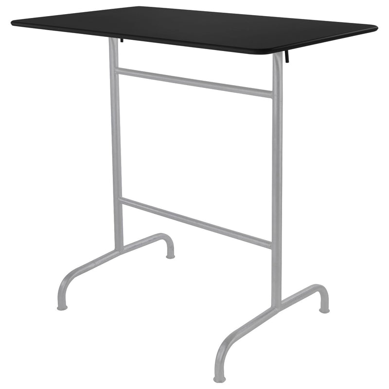 Schaffner Rigi Table haute rabattable 120x70cm Gris Argent 78 Noir 91 