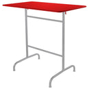 Schaffner Rigi Table haute rabattable 120x70cm Gris Argent 78 Rouge 30 
