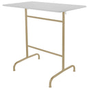 Schaffner Rigi Table haute rabattable 120x70cm Marron Pastel 83 Blanc 90 