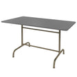 Schaffner Rigi Table repas rabattable 240x80cm Champagne 85 Gris Argent 78 