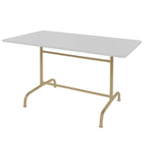 Schaffner Rigi Table repas rabattable 240x90cm Marron Pastel 83 Blanc 90 