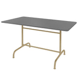 Schaffner Rigi Table repas rabattable 240x90cm Marron Pastel 83 Gris Argent 78 