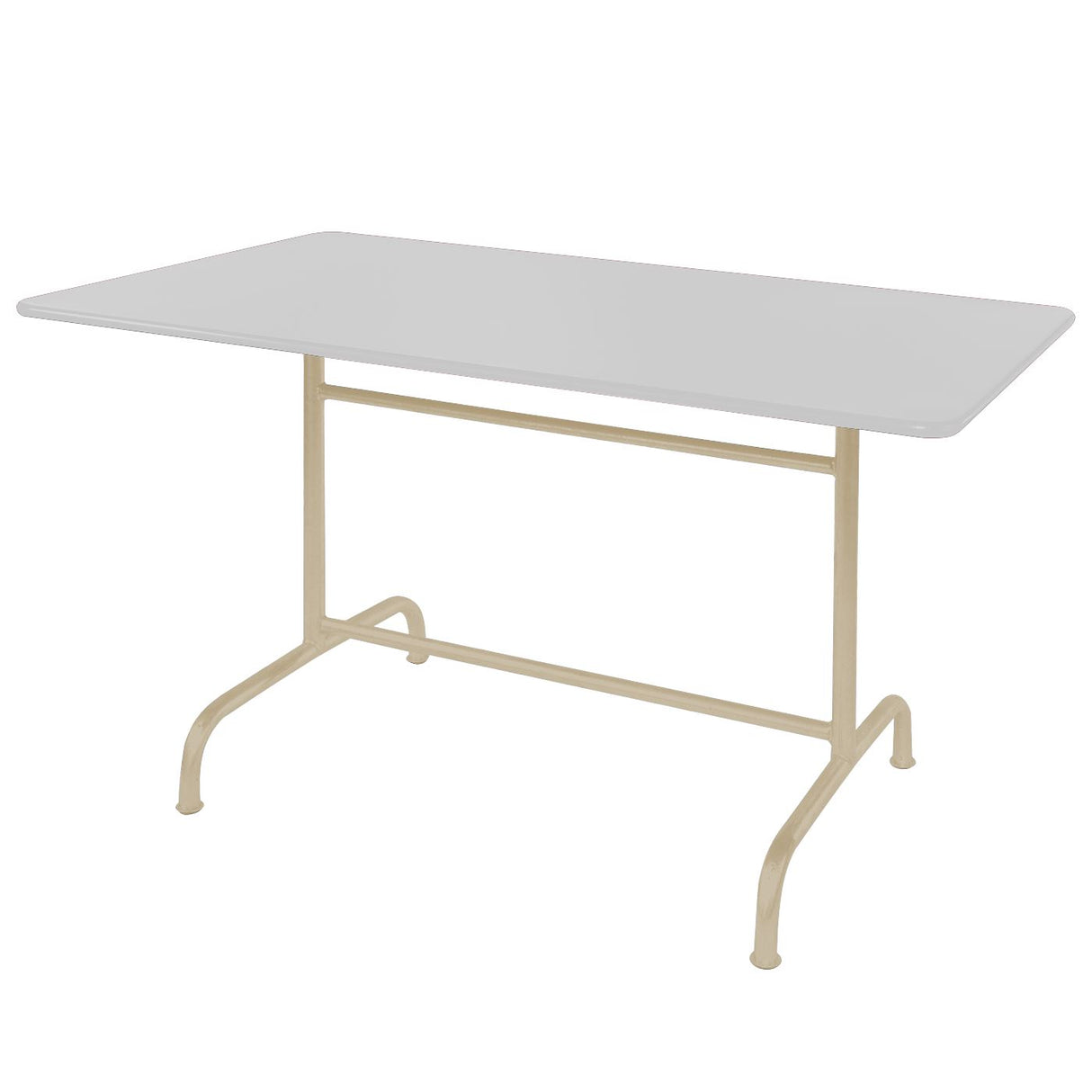 Schaffner Rigi Table repas rabattable 240x90cm Sable Pastel 15 Blanc 90 