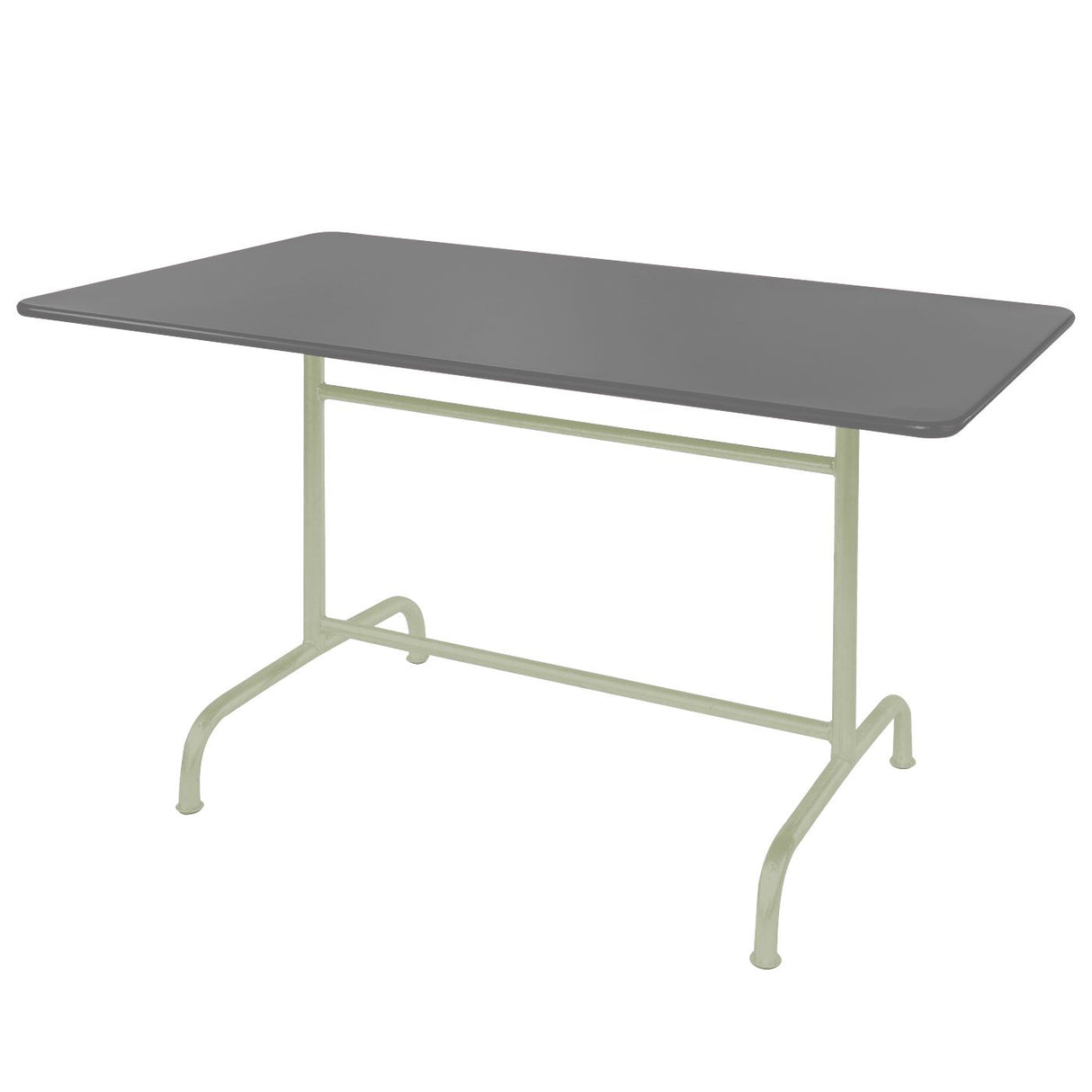 Schaffner Rigi Table repas rabattable 240x90cm Vert Pastel 64 Gris Argent 78 