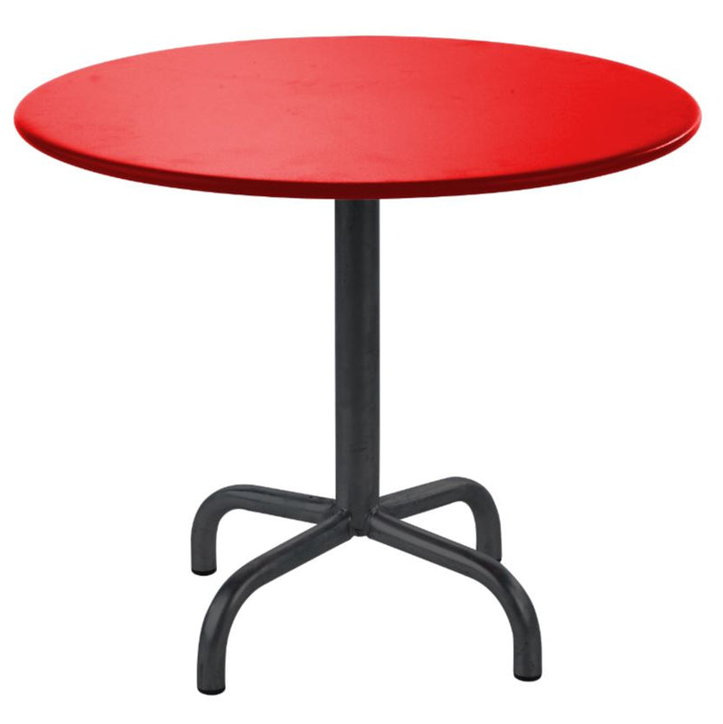 Schaffner Rigi Table repas rabattable ronde Ø80cm Noir 91 Rouge 30 