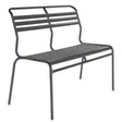 Schaffner Säntis Banc à lattes 2 places sans accoudoirs Antracite 77 Anthracite 77 