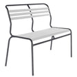 Schaffner Säntis Banc à lattes 2 places sans accoudoirs Antracite 77 Blanc 90 