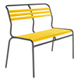 Schaffner Säntis Banc à lattes 2 places sans accoudoirs Antracite 77 Jaune 11 