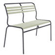 Schaffner Säntis Banc à lattes 2 places sans accoudoirs Antracite 77 Vert pastel 64 