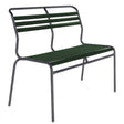 Schaffner Säntis Banc à lattes 2 places sans accoudoirs Antracite 77 Vert sapin 66 