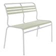 Schaffner Säntis Banc à lattes 2 places sans accoudoirs Blanc 90 Vert pastel 64 