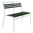 Schaffner Säntis Banc à lattes 2 places sans accoudoirs Blanc 90 Vert sapin 66 