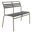 Schaffner Säntis Banc à lattes 2 places sans accoudoirs Champagne 85 Anthracite 77 