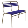 Schaffner Säntis Banc à lattes 2 places sans accoudoirs Champagne 85 Bleu 53 