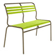 Schaffner Säntis Banc à lattes 2 places sans accoudoirs Champagne 85 Vert Clair 63 