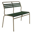Schaffner Säntis Banc à lattes 2 places sans accoudoirs Champagne 85 Vert sapin 66 